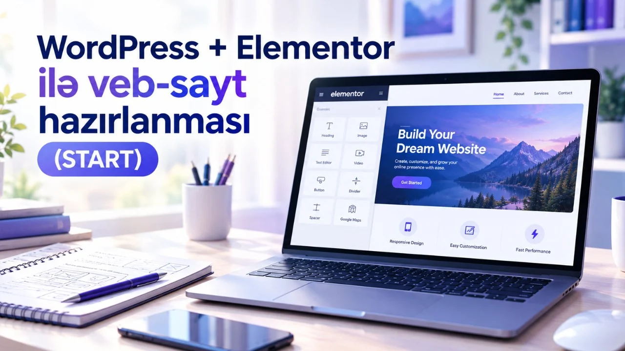 WordPress + Elementor ilə veb-sayt hazırlanması